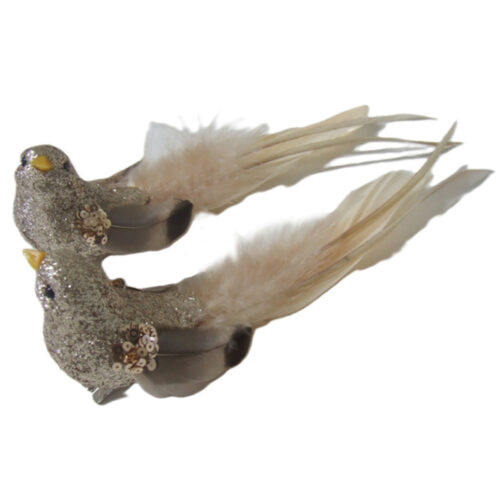 Bird Clip On Champagne Coral