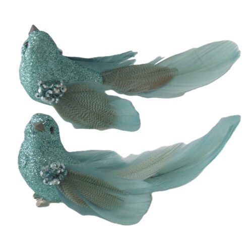 Bird Clip On Tiffany/Silver