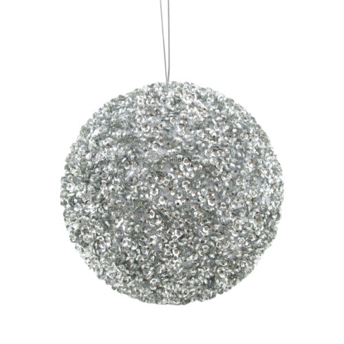 Bauble Beaded Sequin Silver Large