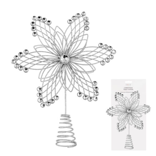 Flower Tree Topper Silver