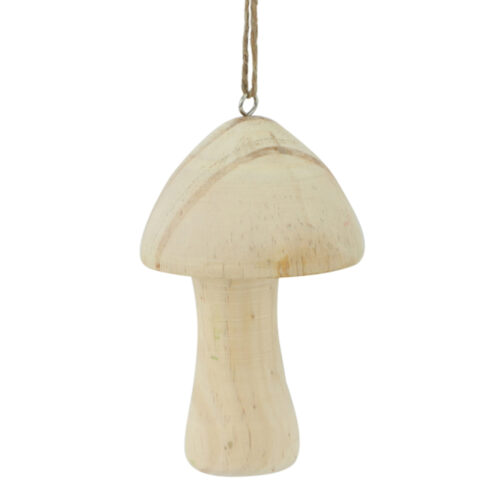 Mushroom Hanging Ornament Natural Large