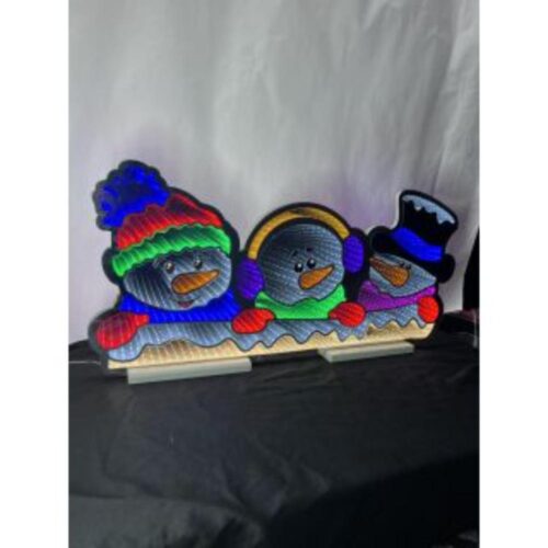 Infinity Lights 3 Snowmen Heads