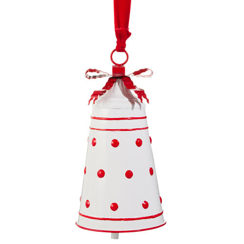Wonder & Joy - White with Red Polka Dot Bell