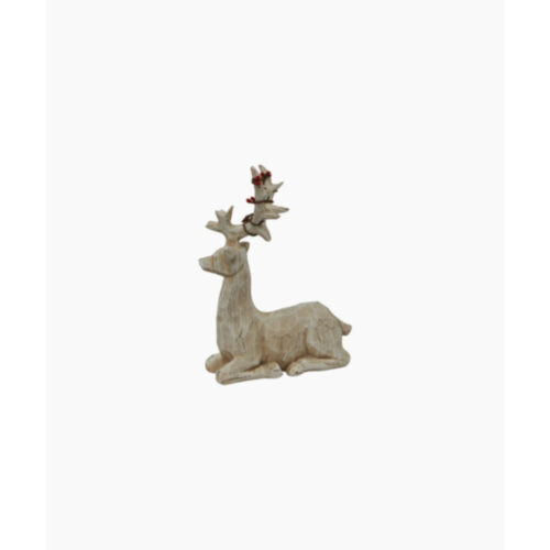 Scandi Deer with Red Berries Sitting