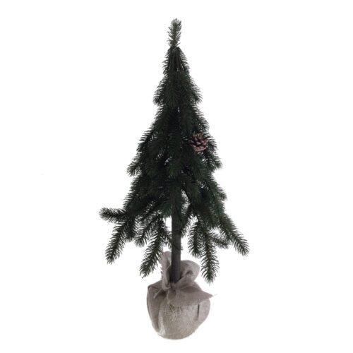 Green Decorator Tree with Burlap Pot, Sm