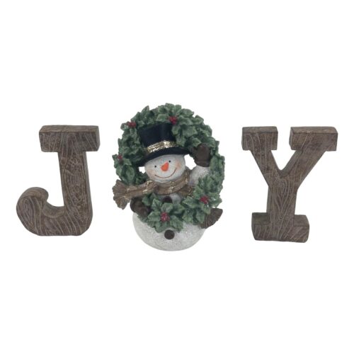 "JOY" Snowman Letters