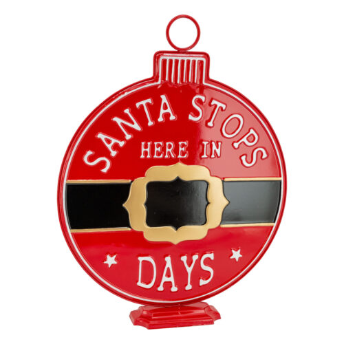 Santa Stops Here Countdown Sign