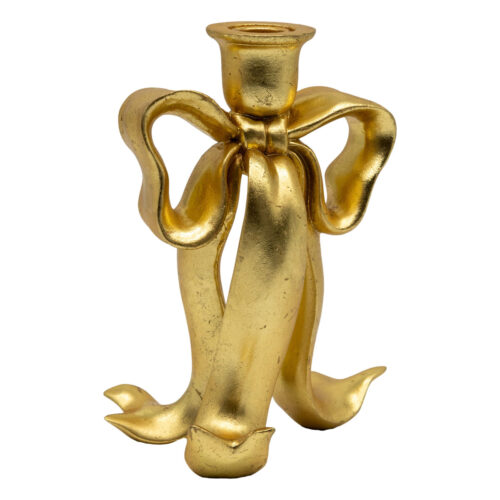 Bow Candle Holder Gold Large