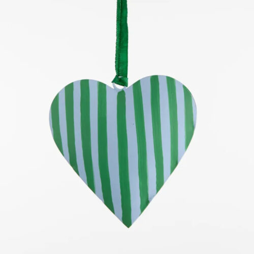 Heart Hanging Ornament Blue/Green Small
