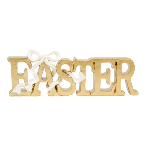 Champagne Easter Sign with Ivory Bow