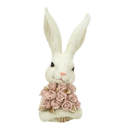 Bunny Bust with Pink Roses