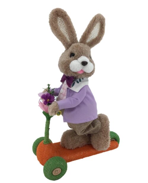 Mr Violet Rabbit on Scooter