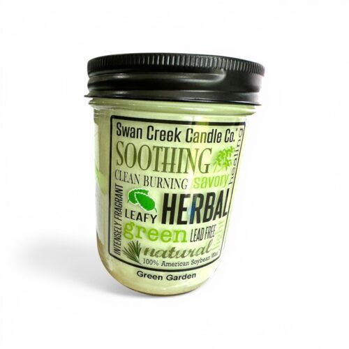 Swan Creek Pantry Jar Candle, Green Garden