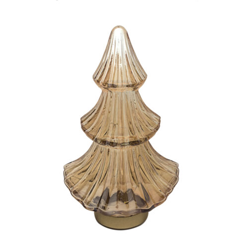 LED Glass Tree  Small Amber