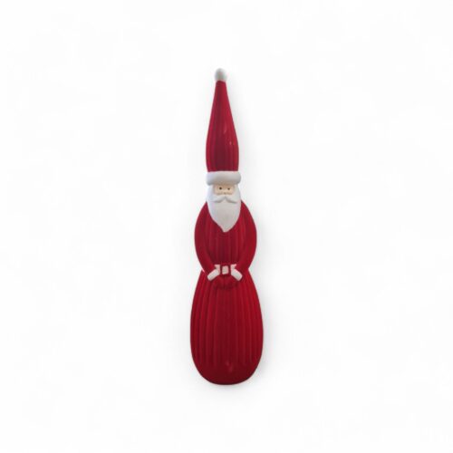 Santa Flocked Red Small