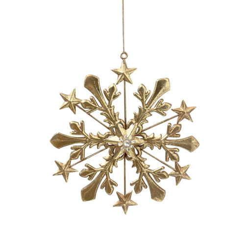Snowflake Gold Hanging Ornament