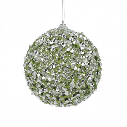 Bauble Green with Silver Sequin