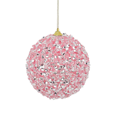 Bauble Pink with Silver Sequin