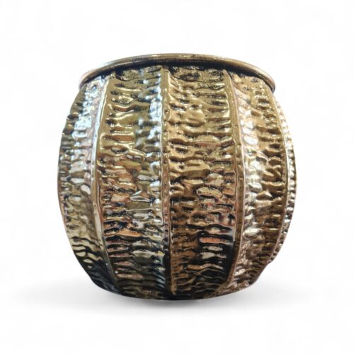 Planter Ribbed Gold Small