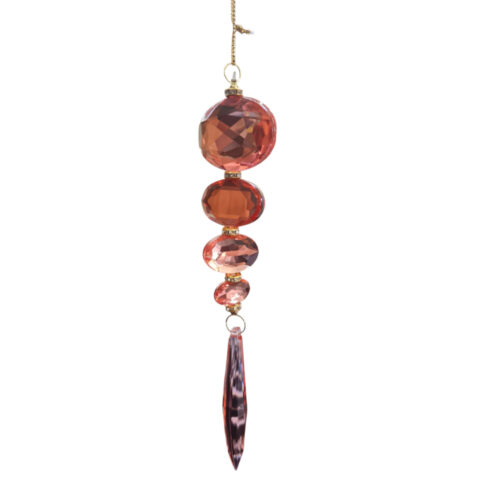 Oval Drop Jewels Pink