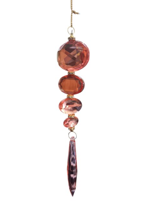 Oval Drop Jewels Pink