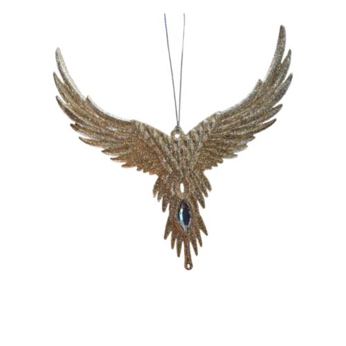 Wide Wings Hanging Ornament Champagne