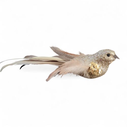 Bird Clip On - Champagne/ Brown