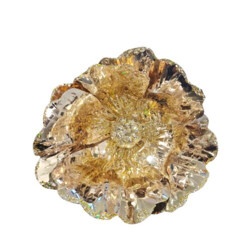 Magnolia Clip On - Metallic Champagne
