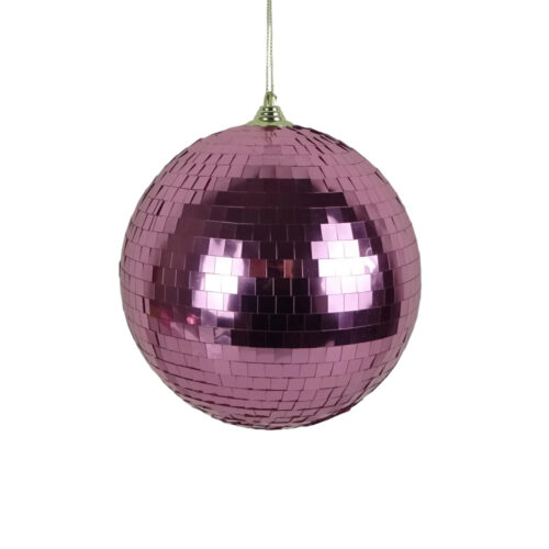 Bauble Disco Ball Pink 15cm