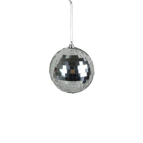 Bauble Disco Ball Silver 10cm