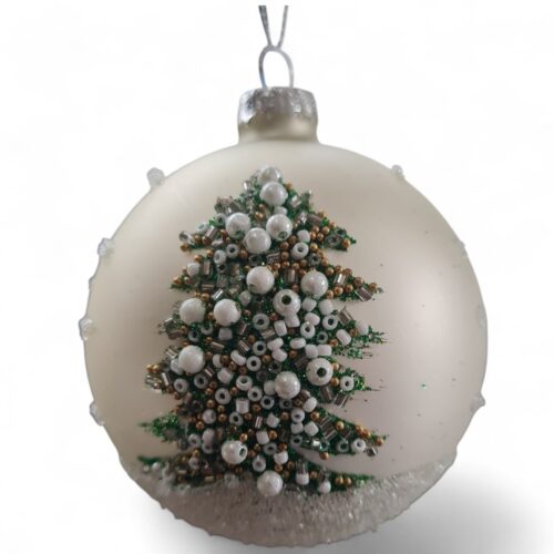 Bauble Cream with Beaded Tree