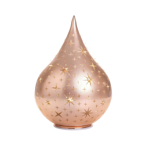 LED Rotating Teardrop Rose Gold Small