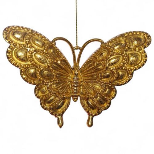 Butterfly Hanging Ornament Gold