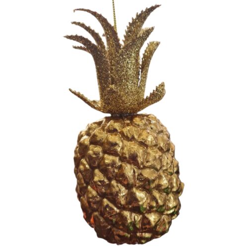 Pineapple Hanging Ornament Gold