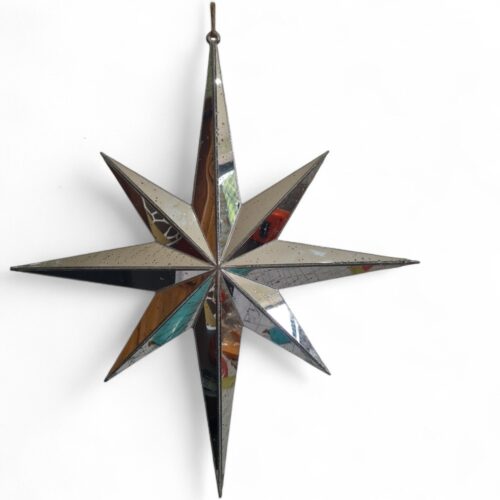 Moravian Star Hanging Ornament Silver Large