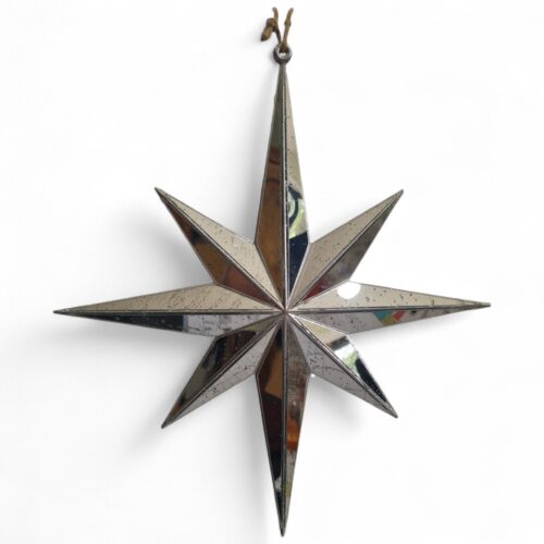 Moravian Star Hanging Ornament Silver Small