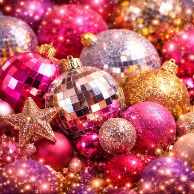 baubles and decorations at Tiaro Christmas Cottage