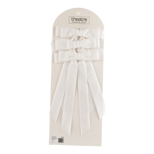 3 Pack Double Bow White
