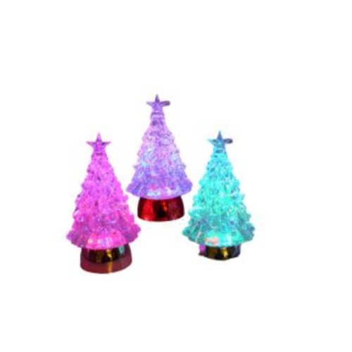 LED Glitter Swirl Christmas Tree 3 Asst