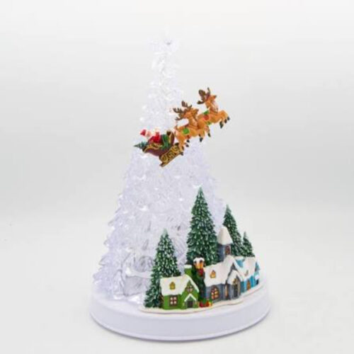 LED Musical Acrylic Tree Village