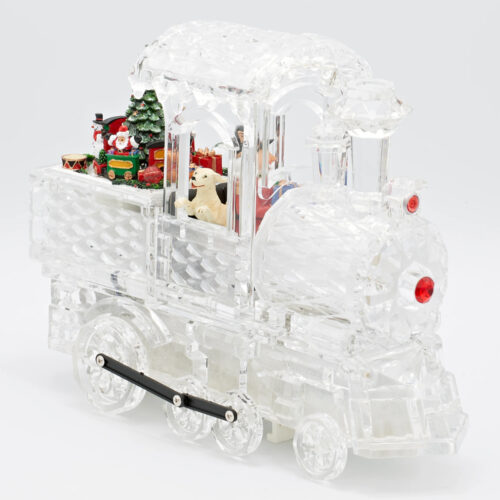 Lit Musical Acrylic Train with Rotating Wheels