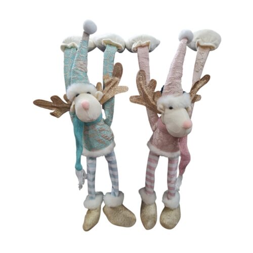 Glittery Hanging Reindeer 2 Asst