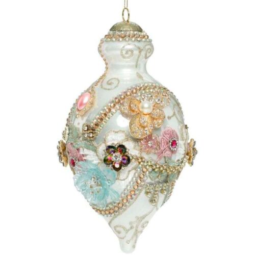 Mark Roberts - Kings Jewell Ornament - White Finial