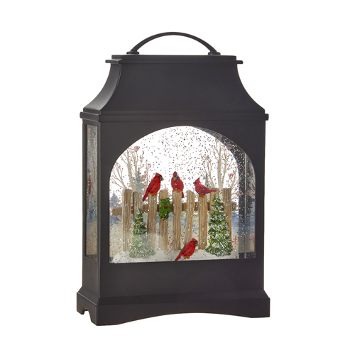 Christmas Lantern - Birds on a Fence
