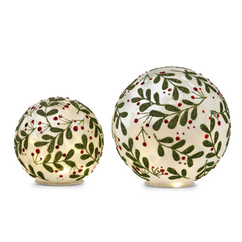 Home for the Holidays, Lit Mistletoe Ball Set 2