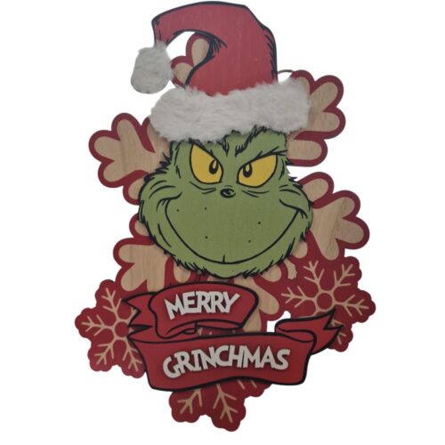 Department 56 - Grinch, Merry Grinchmas Wooden Sign