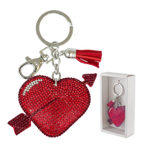 Michi Key Ring - Heart with Arrow