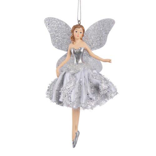 Fairy Hanging Ornament Silver