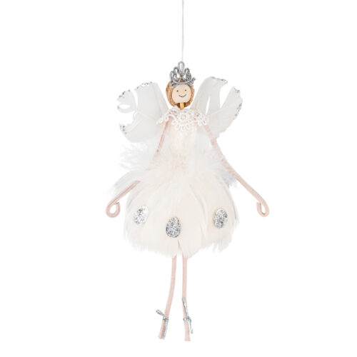 Angel Jewel Skirt Hanging Ornament White
