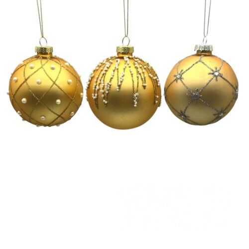 Bauble Champagne 3 Asst